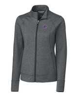 Boise State Broncos Cutter & Buck Shoreline Heathered Womens Full Zip Jacket Charcoal Heather Mannequin