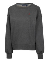 Alabama Crimson Tide Cutter & Buck Saturday Cotton Blend Womens Crew Neck Sweatshirt Charcoal Heather Mannequin