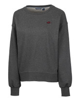 Arkansas Razorbacks Cutter & Buck Saturday Cotton Blend Womens Crew Neck Sweatshirt Charcoal Heather Mannequin