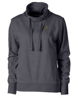 Colorado Buffaloes Cutter & Buck Saturday Cotton Blend Womens Funnel Neck Sweatshirt Charcoal Heather Mannequin