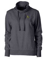 Baylor Bears Cutter & Buck Saturday Cotton Blend Womens Funnel Neck Sweatshirt Charcoal Heather Mannequin