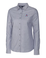 Arizona Wildcats Cutter & Buck Stretch Oxford Womens Long Sleeve Dress Shirt CC_MANN_HG 