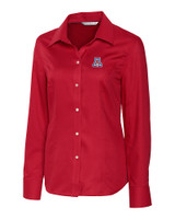 Arizona Wildcats Cutter & Buck Epic Easy Care Nailshead Womens Long Sleeve Dress Shirt CDR_MANN_HG 
