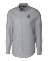 Florida State Seminoles Cutter & Buck Stretch Oxford Mens Long Sleeve Dress Shirt Charcoal Mannequin
