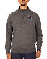 Georgia Bulldogs Cutter & Buck Saturday Cotton Blend Mens Big and Tall  Mock Pullover Sweatshirt Charcoal Heather Front