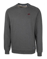 Arkansas Razorbacks Cutter & Buck Saturday Cotton Blend Mens Crew Neck Sweatshirt Charcoal Heather Mannequin