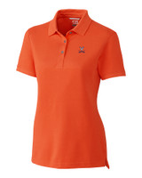Virginia Cavaliers Cutter & Buck Advantage Eco Tri-Blend Pique Womens Polo College Orange Mannequin