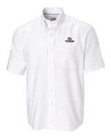 Gonzaga Bulldogs Cutter & Buck Epic Easy Care Nailshead Mens Big and Tall Short Sleeve Dress Shirt White Mannequin