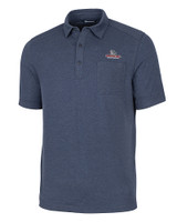 Gonzaga Bulldogs Cutter & Buck Advantage Tri-Blend Jersey Mens Pocket Polo Liberty Navy Heather Mannequin