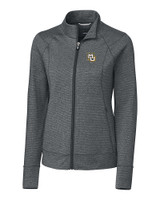Marquette Golden Eagles Cutter & Buck Shoreline Heathered Womens Full Zip Jacket Charcoal Heather Mannequin