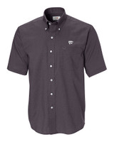 Kansas State Wildcats Cutter & Buck Epic Easy Care Nailshead Mens Short Sleeve Dress Shirt Black Mannequin