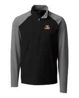 LSU Tigers Cutter & Buck Response Lightweight Hybrid Quarter Zip Mens Pullover Windbreaker Black Mannequin