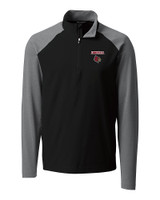 Louisville Cardinals Cutter & Buck Response Lightweight Hybrid Quarter Zip Mens Pullover Windbreaker Black Mannequin