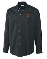 Tennessee Volunteers Cutter & Buck Epic Easy Care Nailshead Mens Big and Tall Long Sleeve Dress Shirt Black Mannequin
