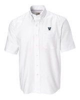 Villanova Wildcats Cutter & Buck Epic Easy Care Nailshead Mens Big and Tall Short Sleeve Dress Shirt White Mannequin
