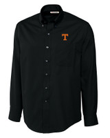 Tennessee Volunteers Cutter & Buck Epic Easy Care Fine Twill Mens Big and Tall Dress Shirt Black Mannequin