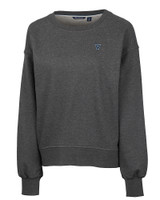 Villanova Wildcats Cutter & Buck Saturday Cotton Blend Womens Crew Neck Sweatshirt Charcoal Heather Mannequin