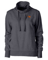 Oregon State Beavers Cutter & Buck Saturday Cotton Blend Womens Funnel Neck Sweatshirt Charcoal Heather Mannequin