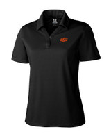 Oklahoma State Cowboys Cutter & Buck Genre Textured Solid Womens Polo Black Mannequin