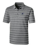 Memphis Tigers Cutter & Buck Forge Epic Confidence Recycled Heathered Stripe Stretch Mens Polo Black Mannequin