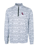 Ole Miss Rebels Cutter & Buck Traverse Stretch Eco Camo Print Quarter Zip Mens Pullover CC_MANN_HG 