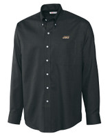 James Madison Dukes Cutter & Buck Epic Easy Care Nailshead Mens Long Sleeve Dress Shirt Black Mannequin