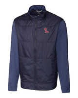 Ole Miss Rebels Cutter & Buck Stealth Hybrid Quilted Mens Full Zip Windbreaker Jacket LYN_MANN_HG 