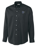 Memphis Tigers Cutter & Buck Epic Easy Care Nailshead Mens Long Sleeve Dress Shirt Black Mannequin
