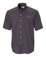 Southern Miss Golden Eagles Cutter & Buck Epic Easy Care Nailshead Mens Short Sleeve Dress Shirt Black Mannequin