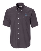 Memphis Tigers Cutter & Buck Epic Easy Care Nailshead Mens Short Sleeve Dress Shirt Black Mannequin
