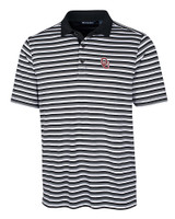 Oklahoma Sooners  Cutter & Buck Mens Forge Polo Multi Stripe Black Mannequin