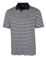 NC State Wolfpack Cutter & Buck Big & Tall Forge Polo Multi Stripe Black Mannequin