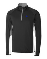 Air Force Falcons Cutter & Buck Traverse Colorblock Stretch Quarter Zip Mens Pullover Black Mannequin