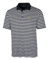 Appalachian State Mountaineers Cutter & Buck Mens Forge Polo Multi Stripe Black Mannequin