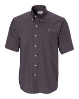 Wake Forest Demon Deacons Cutter & Buck Epic Easy Care Nailshead Mens Short Sleeve Dress Shirt Black Mannequin