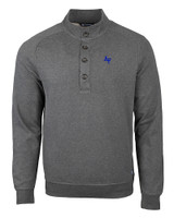 Air Force Falcons Cutter & Buck Saturday Cotton Blend Mens Mock Pullover Sweatshirt Charcoal Heather Mannequin