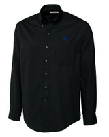 Air Force Falcons Cutter & Buck Epic Easy Care Fine Twill Mens Big and Tall Dress Shirt Black Mannequin