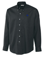 Air Force Falcons Cutter & Buck Epic Easy Care Nailshead Mens Big and Tall Long Sleeve Dress Shirt Black Mannequin