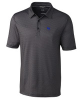 Air Force Falcons Cutter & Buck Pike Mini Pennant Print Stretch Mens Big and Tall Polo Black Mannequin