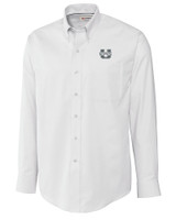 Utah State Aggies Cutter & Buck Epic Easy Care Nailshead Mens Big and Tall Long Sleeve Dress Shirt White Mannequin