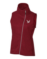 Eastern Washington Eagles Cutter & Buck Mainsail Sweater Knit Womens Asymmetrical Vest CRH_MANN_HG 