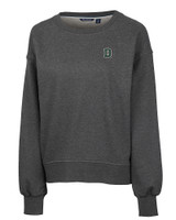 Dartmouth Big Green Cutter & Buck Saturday Cotton Blend Womens Crew Neck Sweatshirt Charcoal Heather Mannequin