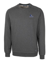 Creighton Bluejays Cutter & Buck Saturday Cotton Blend Mens Crew Neck Sweatshirt Charcoal Heather Mannequin