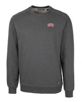 UNLV Rebels Cutter & Buck Saturday Cotton Blend Mens Crew Neck Sweatshirt Charcoal Heather Mannequin