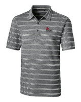 Central Missouri Mules Cutter & Buck Forge Epic Confidence Recycled Heathered Stripe Stretch Mens Polo Black Mannequin