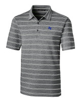 Air Force Falcons Cutter & Buck Forge Epic Confidence Recycled Heathered Stripe Stretch Mens Polo Black Mannequin