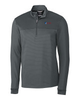 Fairleigh Dickinson Knights Cutter & Buck Traverse Stretch Eco Stripe Quarter Zip Mens Pullover EG_MANN_HG 