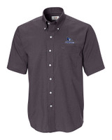 Creighton Bluejays Cutter & Buck Epic Easy Care Nailshead Mens Big and Tall Short Sleeve Dress Shirt Black Mannequin