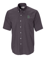 Dartmouth Big Green Cutter & Buck Epic Easy Care Nailshead Mens Short Sleeve Dress Shirt Black Mannequin