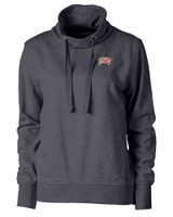 UNLV Rebels Cutter & Buck Saturday Cotton Blend Womens Funnel Neck Sweatshirt Charcoal Heather Mannequin